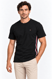 Camiseta Tommy Hilfiger Faixa Lateral Tricolor - Henri Store
