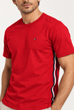 Camiseta Tommy Hilfiger Faixa Lateral Tricolor - Henri Store