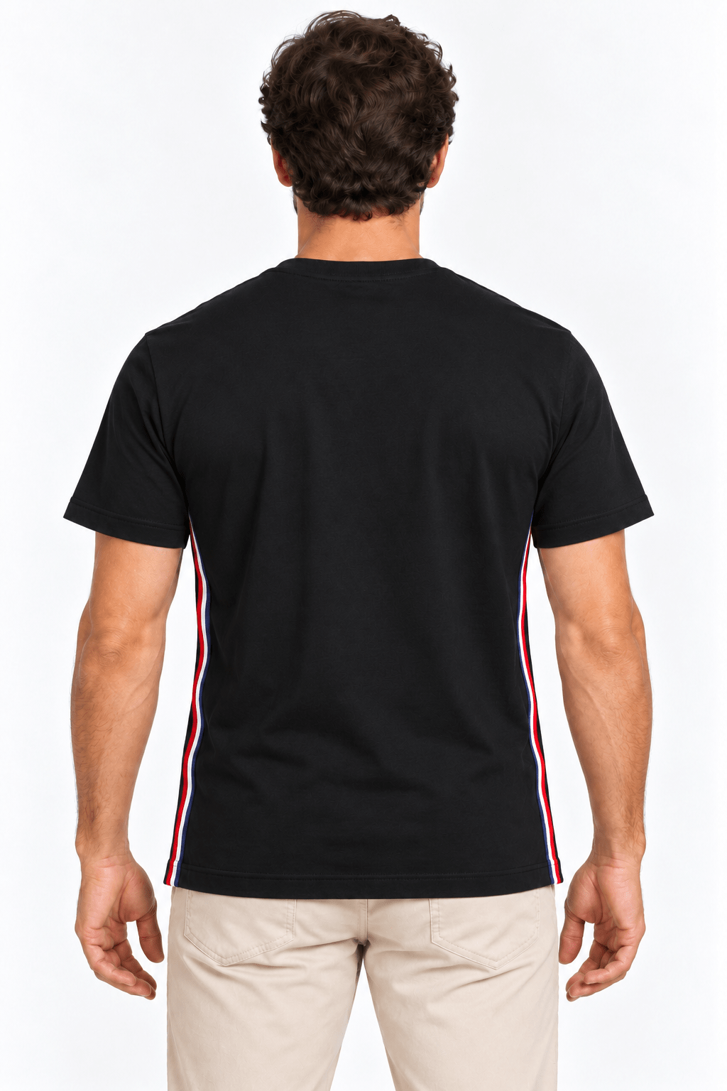 Camiseta Tommy Hilfiger Faixa Lateral Tricolor - Henri Store