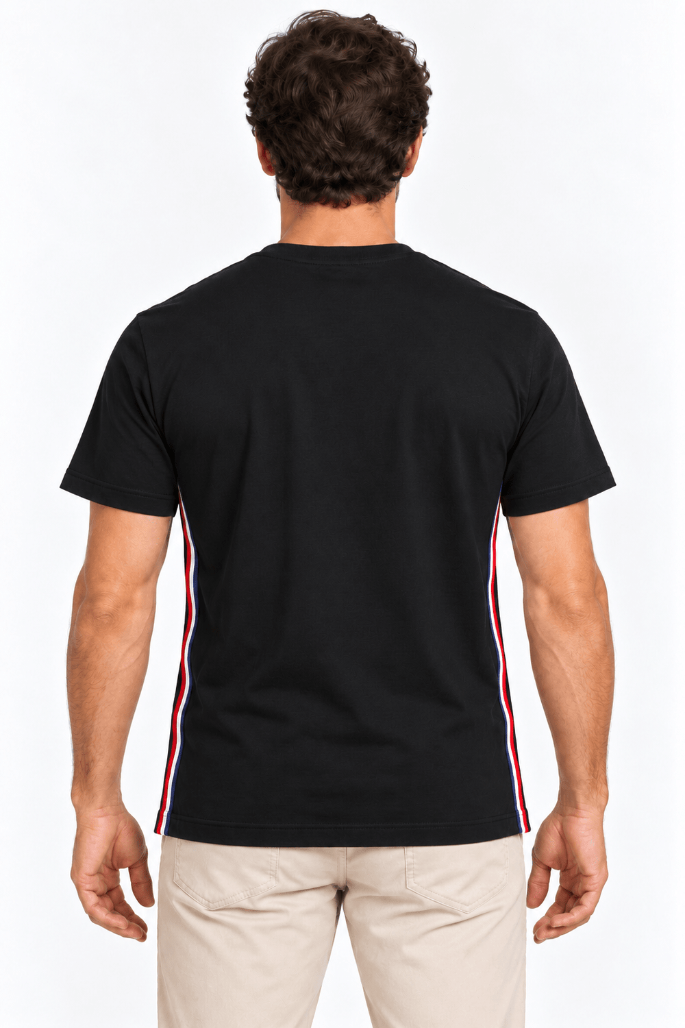 Camiseta Tommy Hilfiger Faixa Lateral Tricolor - Henri Store