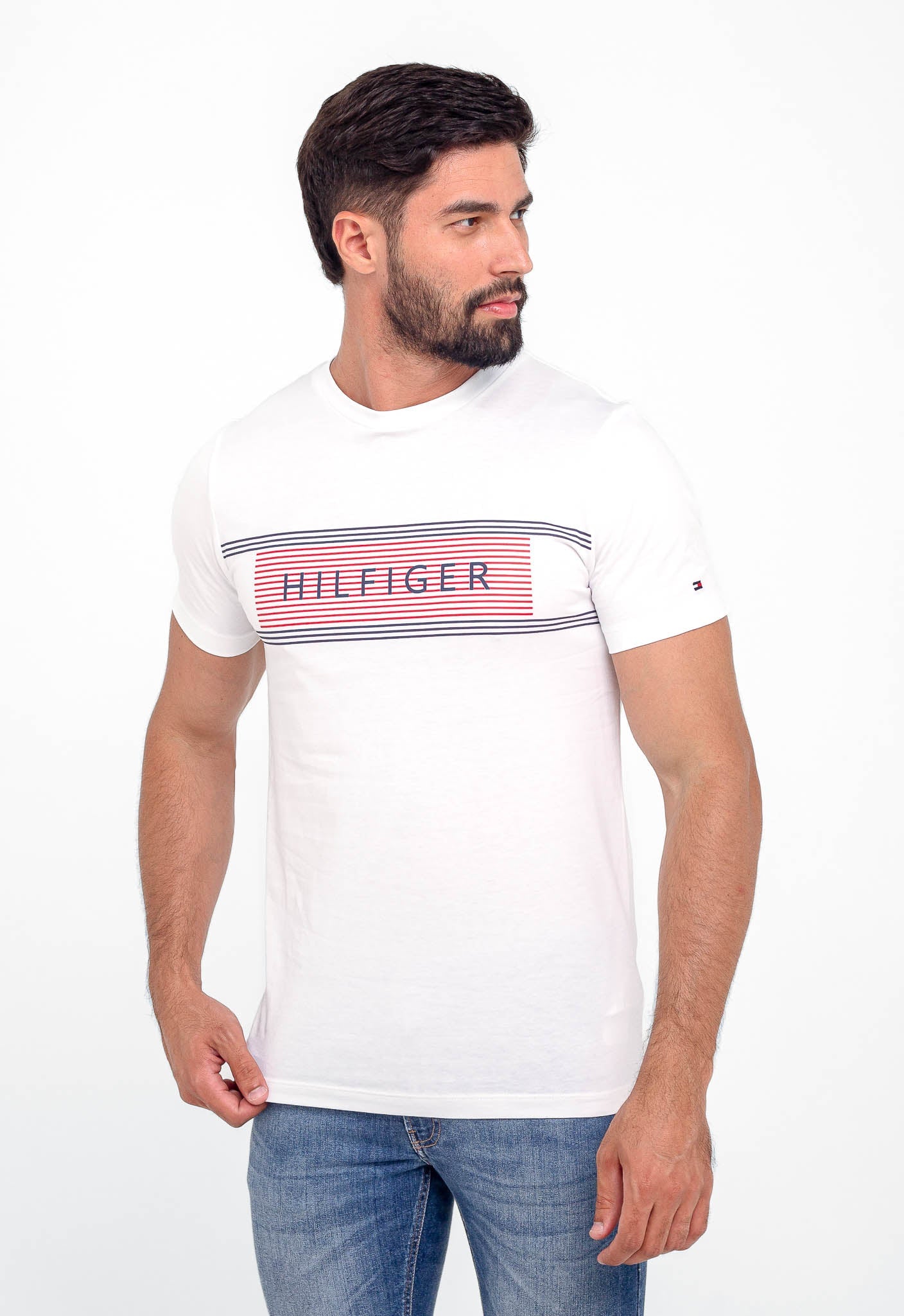 Camiseta Tommy Hilfiger Faixa Peito - Henri Store