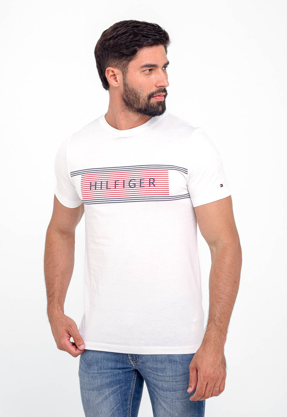Camiseta Tommy Hilfiger Faixa Peito - Henri Store