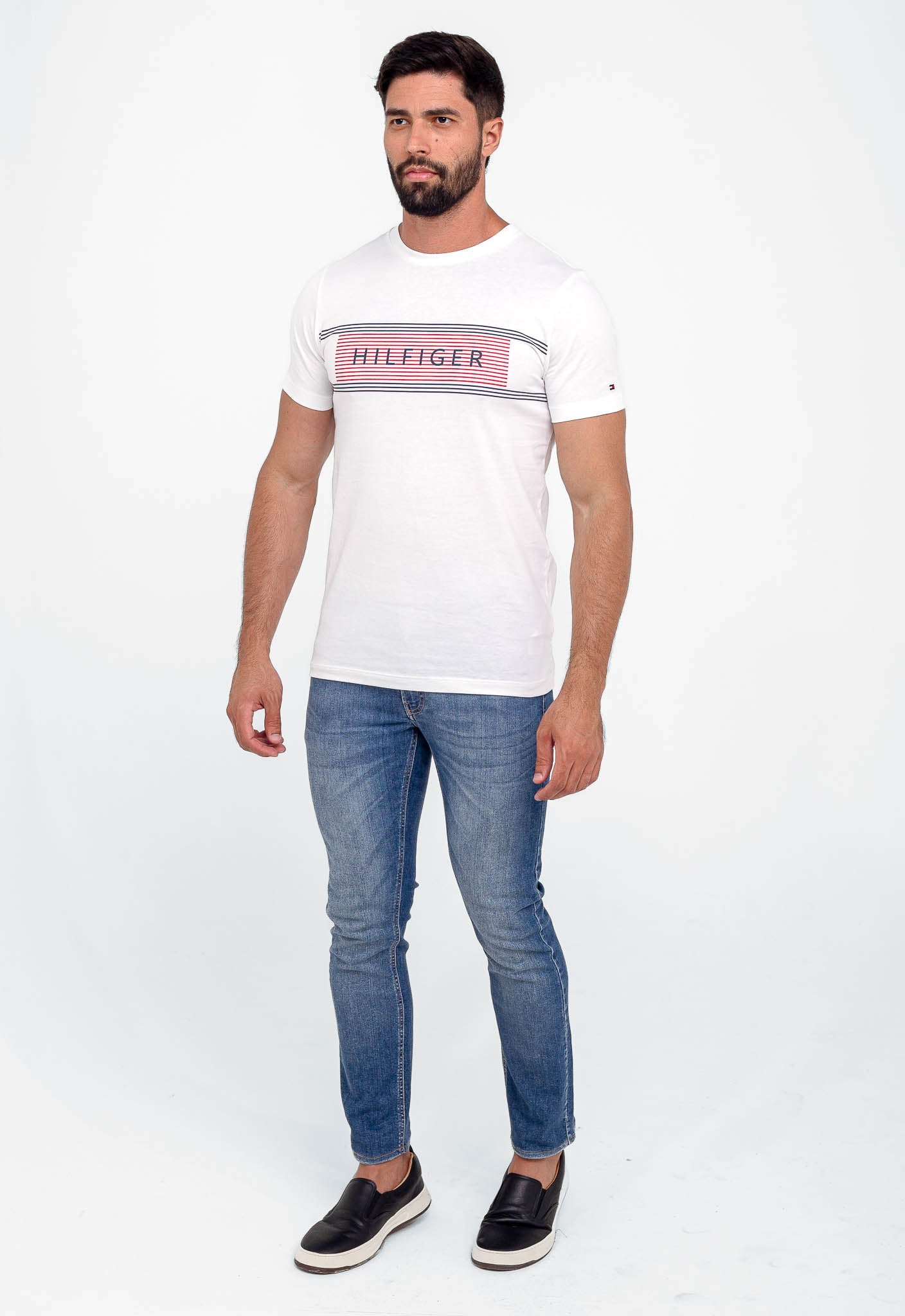 Camiseta Tommy Hilfiger Faixa Peito - Henri Store