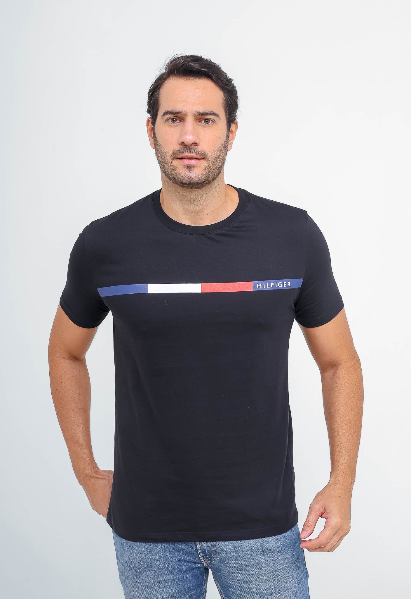 Camiseta Tommy Hilfiger Faixa Tricolor - Live - Henri Store