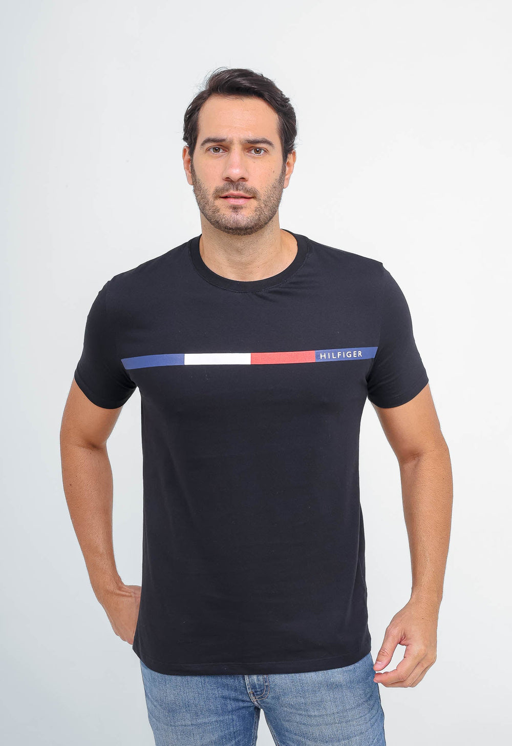 Camiseta Tommy Hilfiger Faixa Tricolor - Live - Henri Store