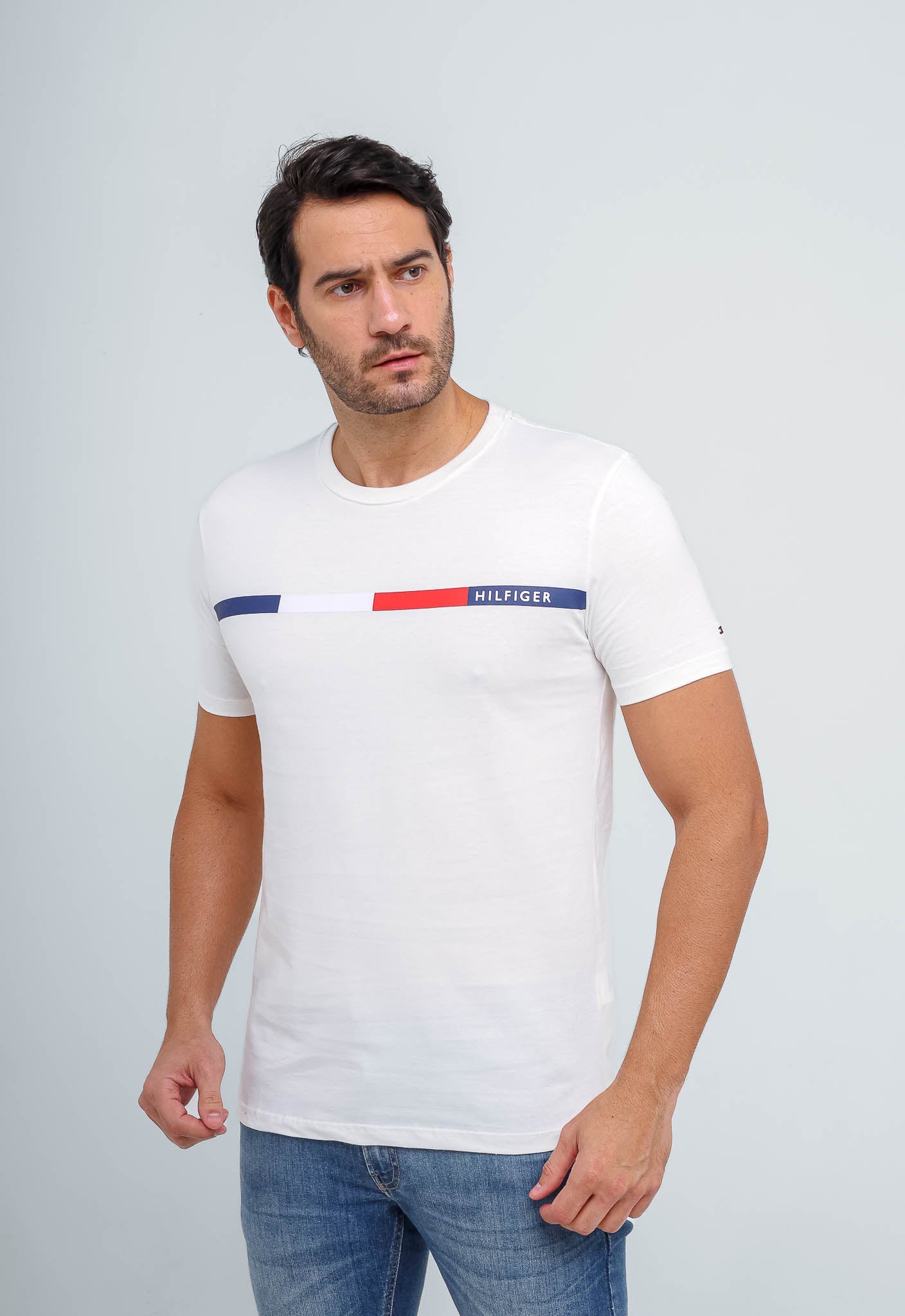 Camiseta Tommy Hilfiger Faixa Tricolor - Live - Henri Store