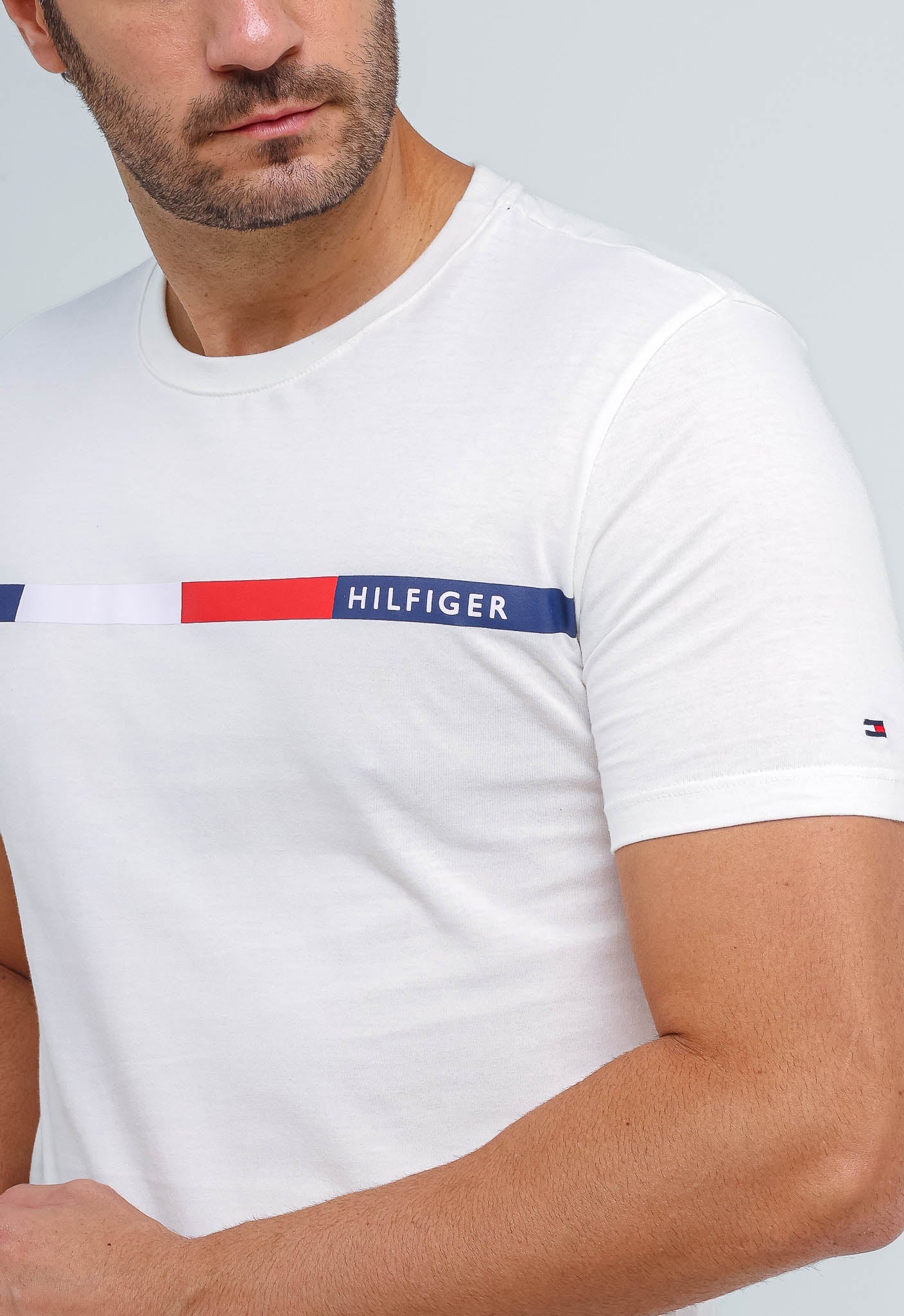 Camiseta Tommy Hilfiger Faixa Tricolor - Live - Henri Store