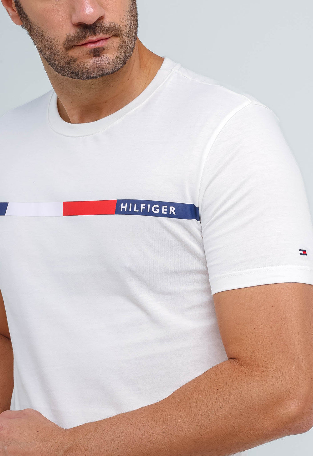 Camiseta Tommy Hilfiger Faixa Tricolor - Live - Henri Store