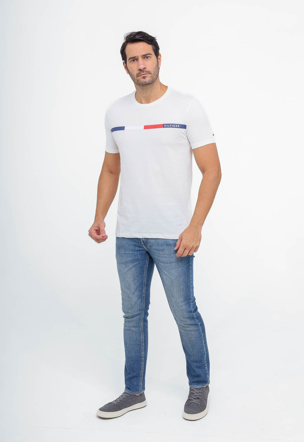 Camiseta Tommy Hilfiger Faixa Tricolor - Live - Henri Store