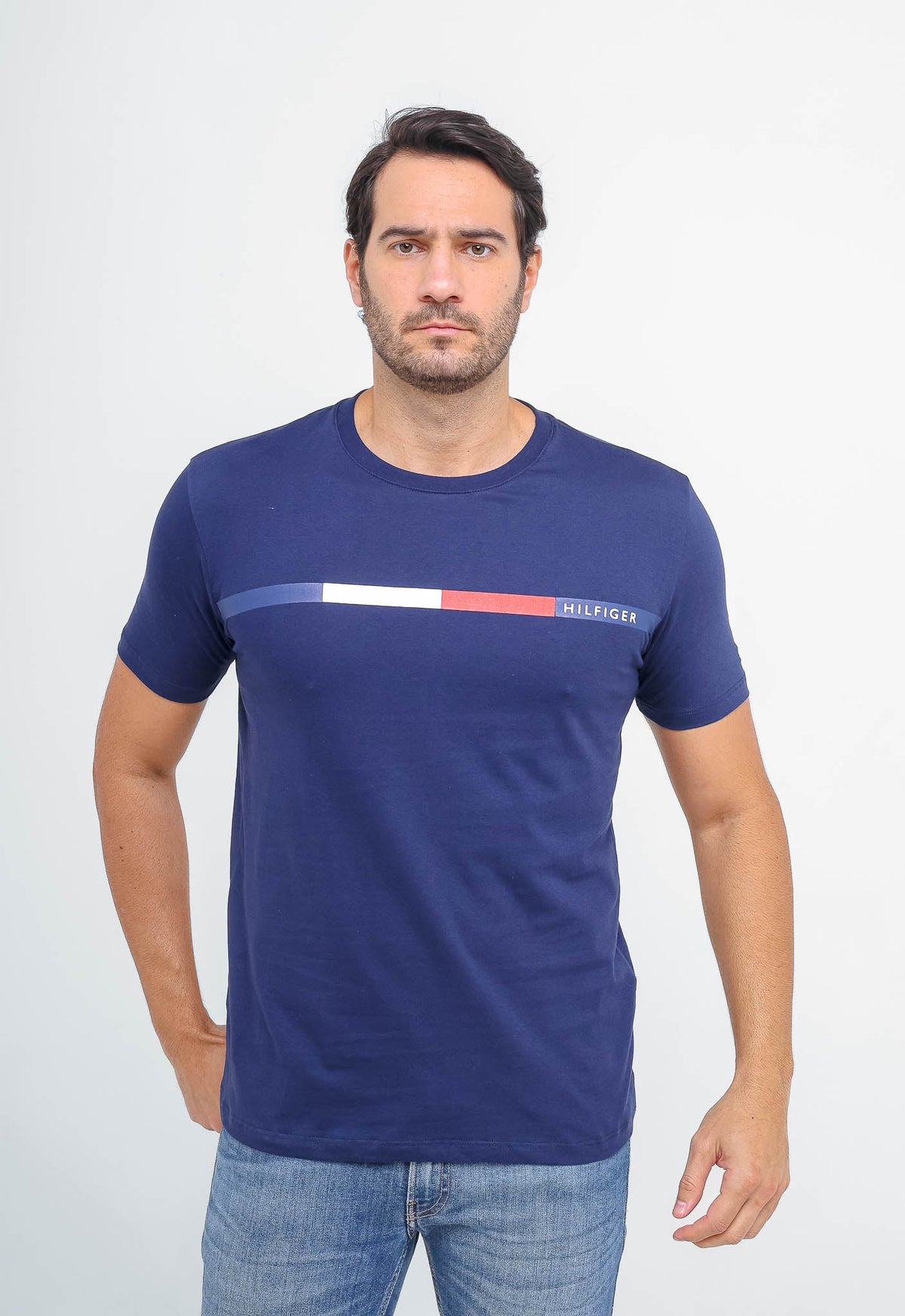 Camiseta Tommy Hilfiger Faixa Tricolor - Live - Henri Store