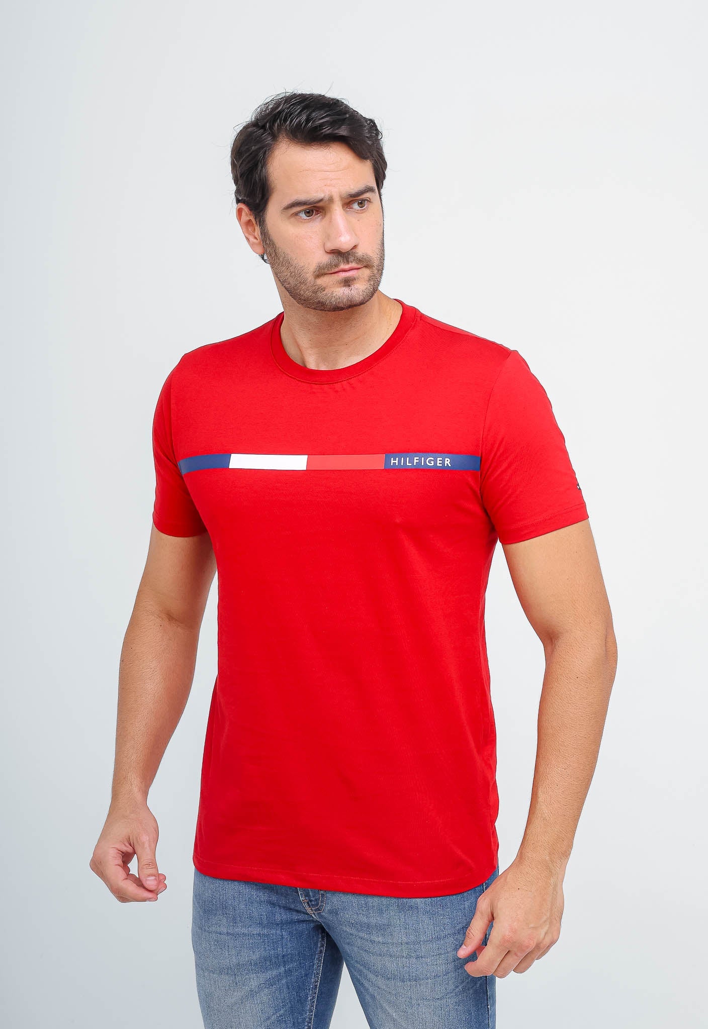 Camiseta Tommy Hilfiger Faixa Tricolor - Live - Henri Store