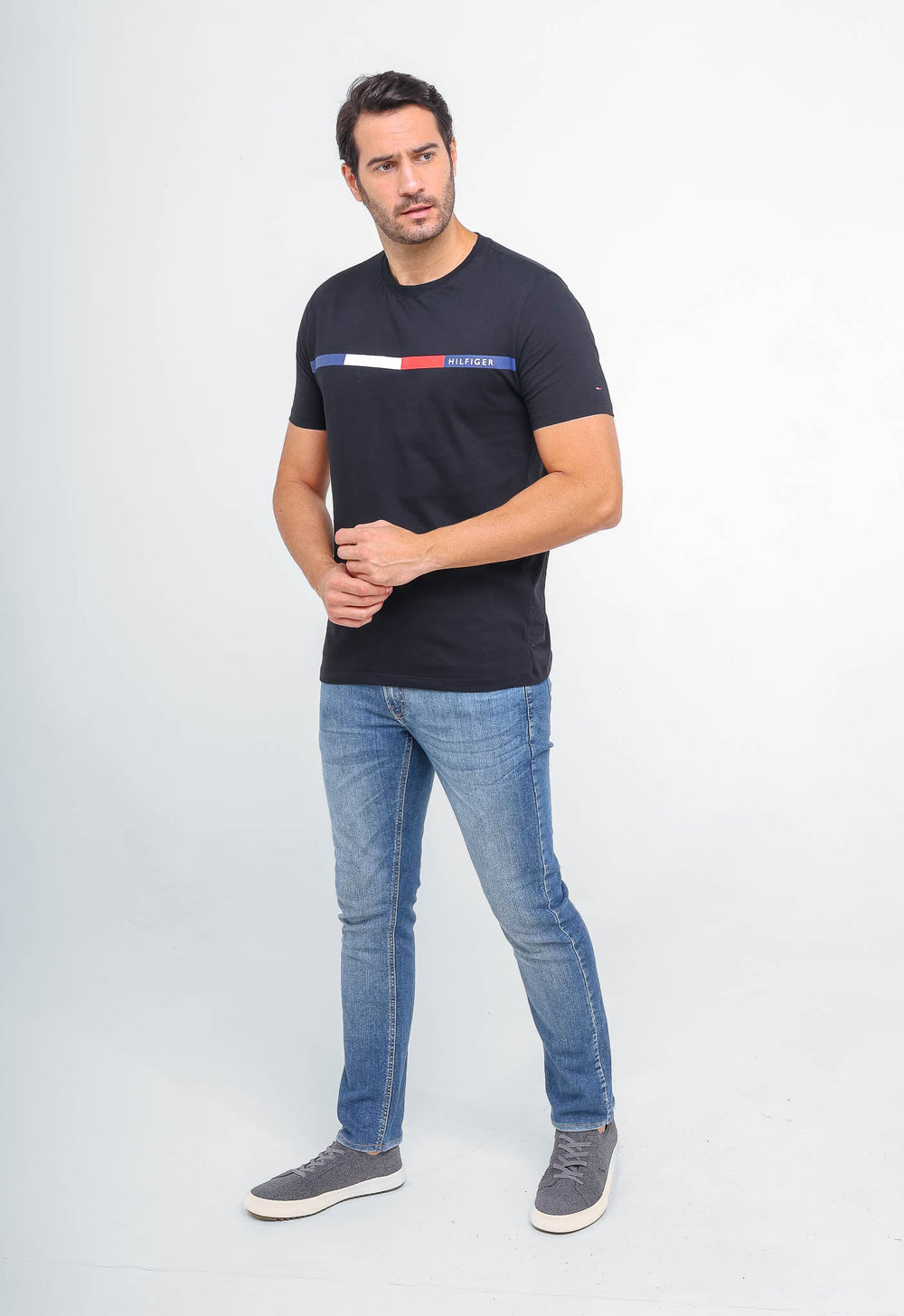 Camiseta Tommy Hilfiger Faixa Tricolor - Live - Henri Store