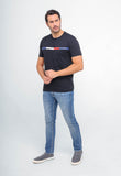 Camiseta Tommy Hilfiger Faixa Tricolor - Live - Henri Store