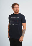 Camiseta Tommy Hilfiger Flag Stripes - Henri Store