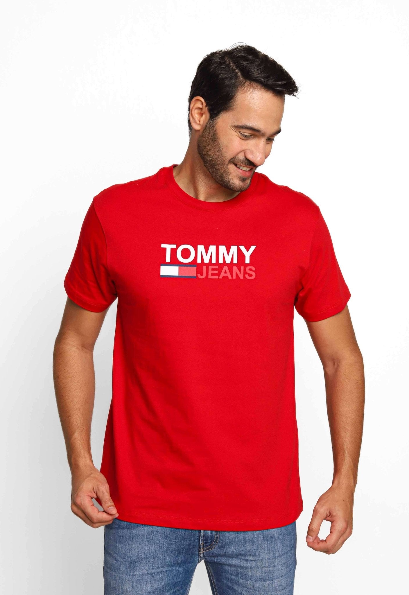 Camiseta Tommy Hilfiger Jeans Logo Central - Sale - Henri Store