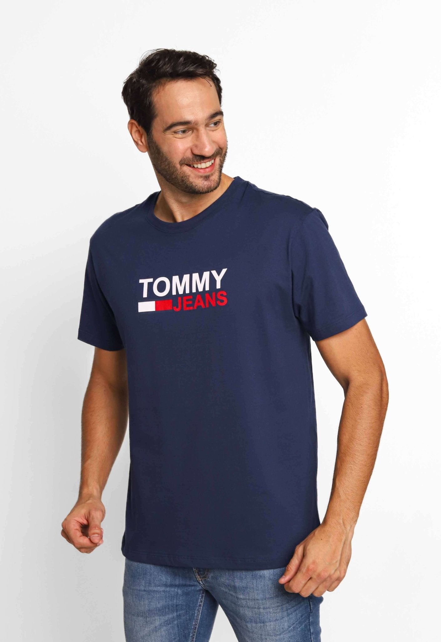 Camiseta Tommy Hilfiger Jeans Logo Central - Sale - Henri Store