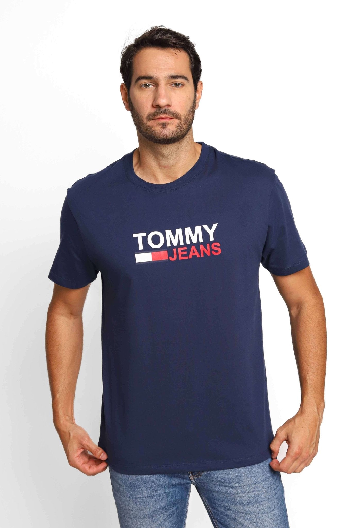 Camiseta Tommy Hilfiger Jeans Logo Central - Sale - Henri Store