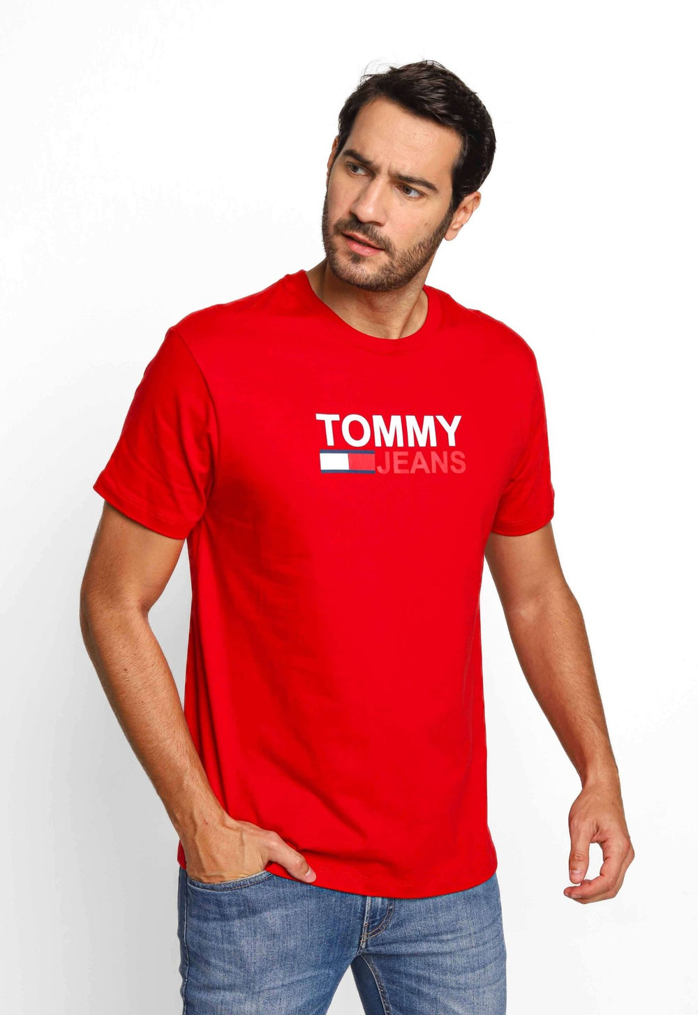Camiseta Tommy Hilfiger Jeans Logo Central - Sale - Henri Store