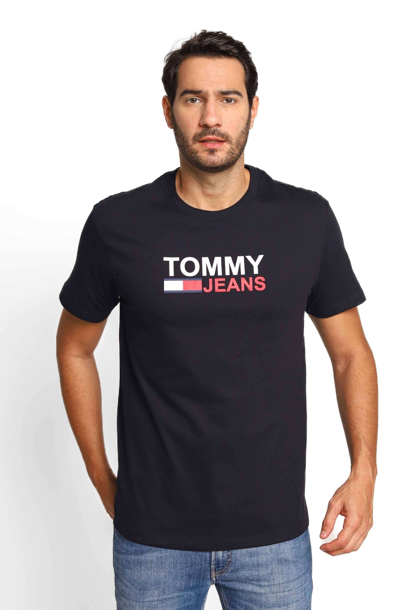 Camiseta Tommy Hilfiger Jeans Logo Central - Sale - Henri Store