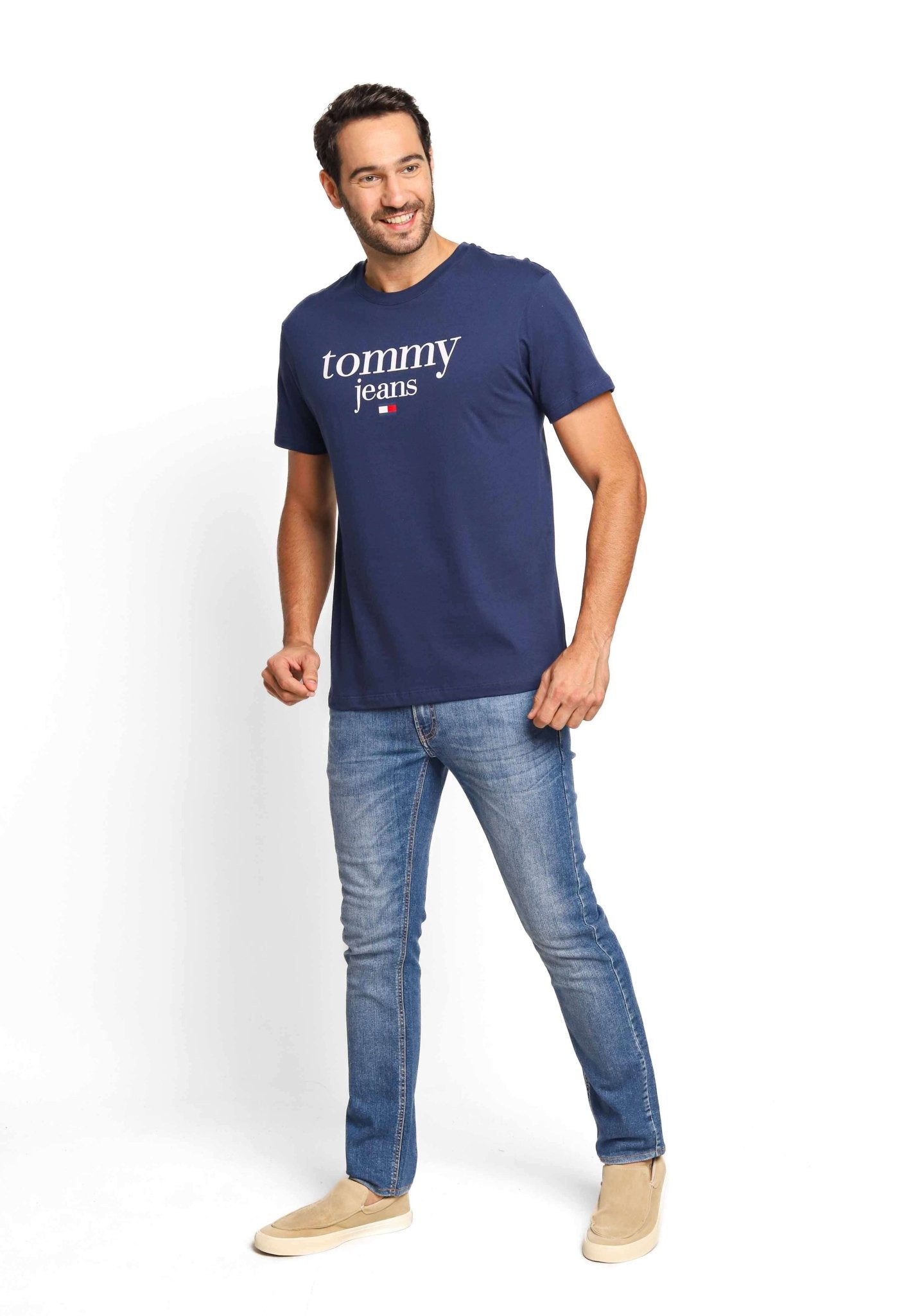 Camiseta Tommy Hilfiger Jeans Logo Central - Sale - Henri Store