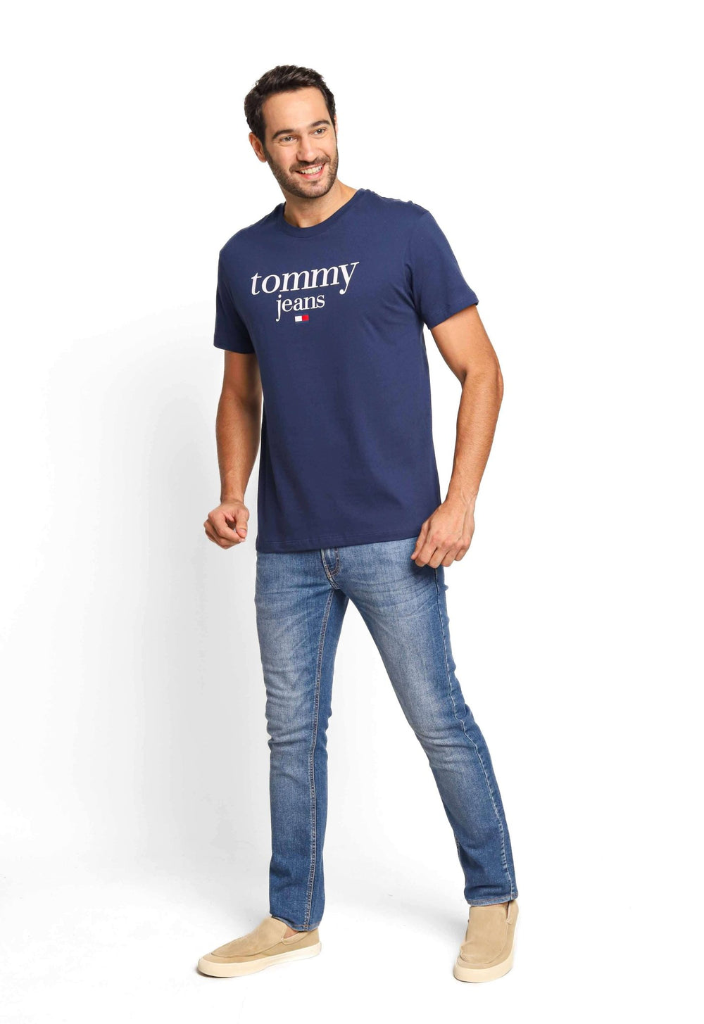 Camiseta Tommy Hilfiger Jeans Logo Central - Sale - Henri Store