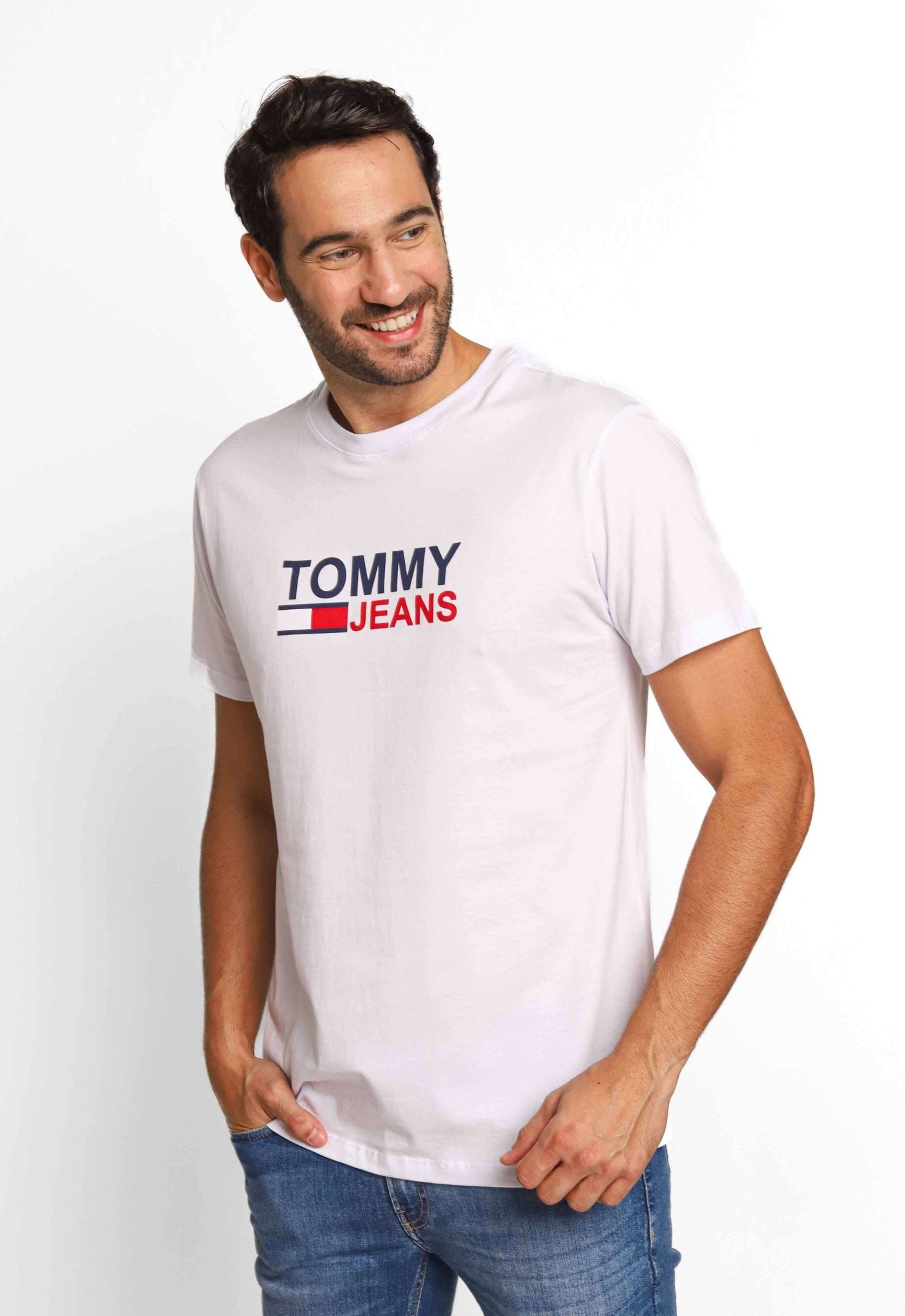 Camiseta Tommy Hilfiger Jeans Logo Central - Sale - Henri Store
