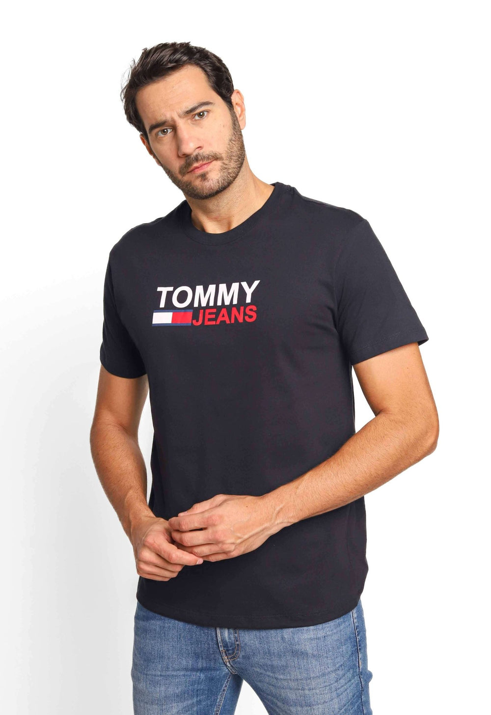 Camiseta Tommy Hilfiger Jeans Logo Central - Sale - Henri Store