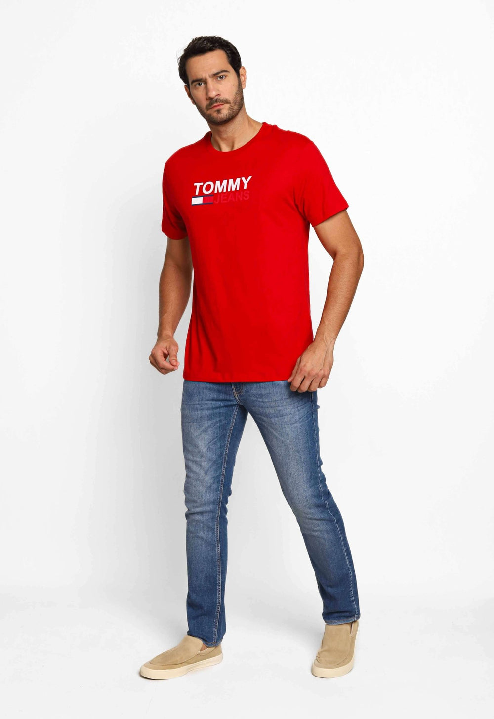 Camiseta Tommy Hilfiger Jeans Logo Central - Sale - Henri Store