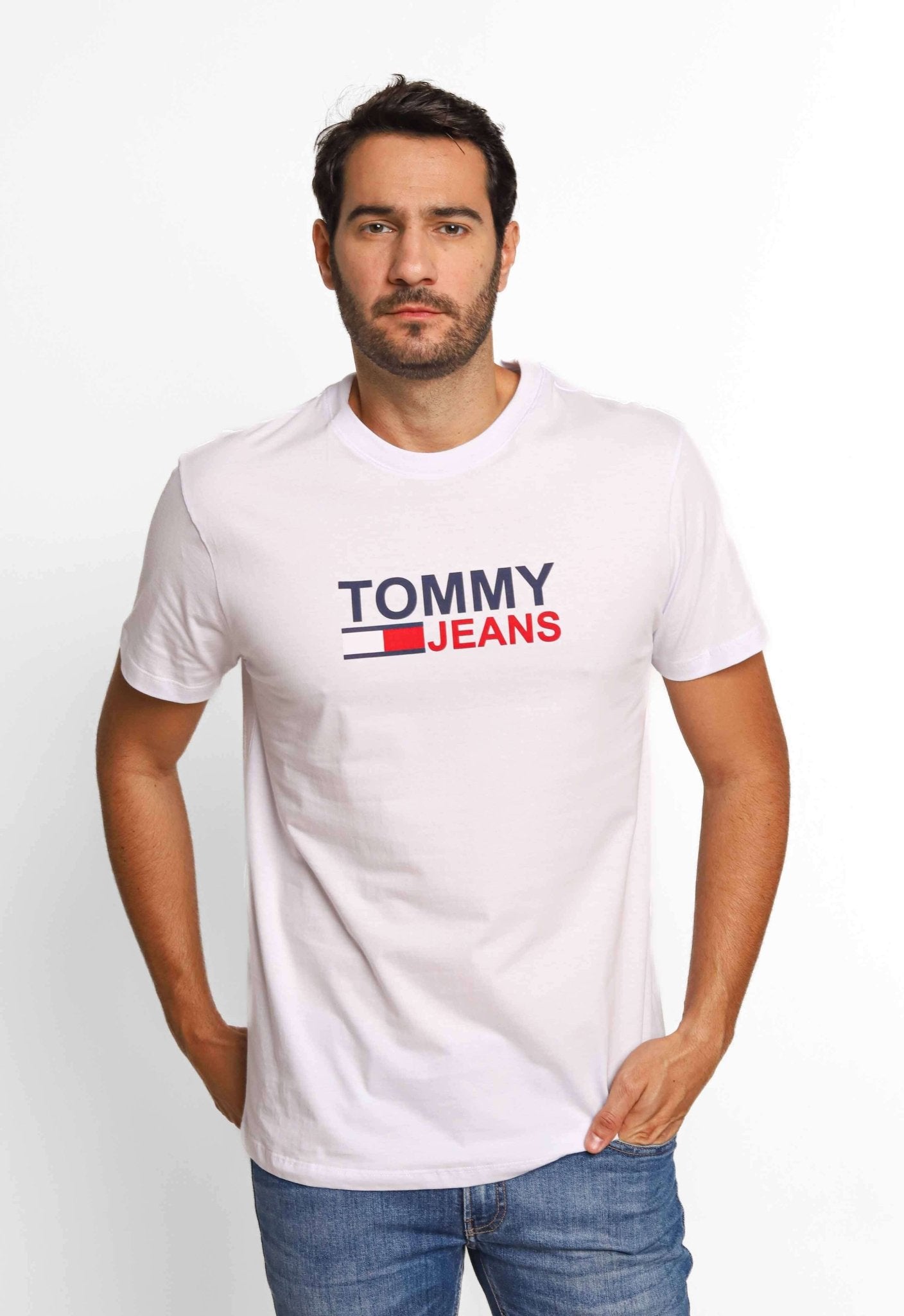 Camiseta Tommy Hilfiger Jeans Logo Central - Sale - Henri Store