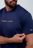 Camiseta Tommy Hilfiger Jeans Logo Central - Henri Store