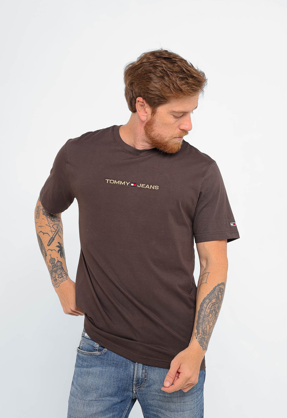 Camiseta Tommy Hilfiger Jeans Logo Central - Henri Store