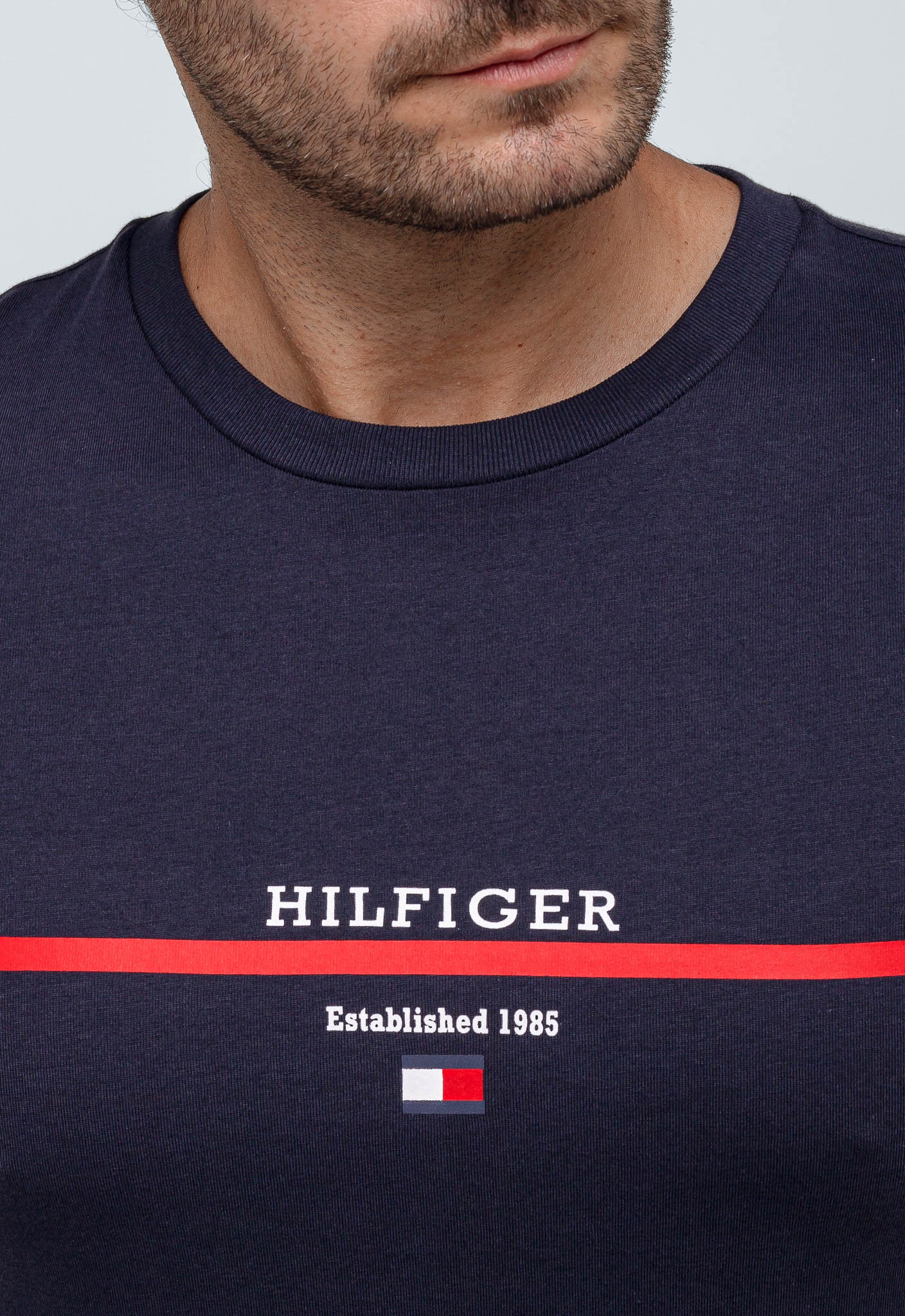 Camiseta Tommy Hilfiger Logo Central Established - Henri Store