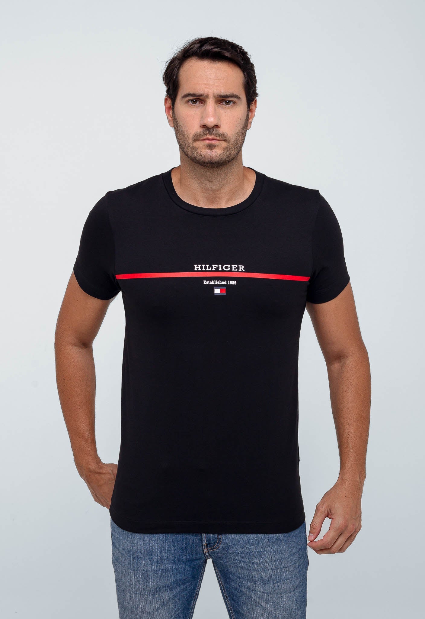 Camiseta Tommy Hilfiger Logo Central Established - Henri Store