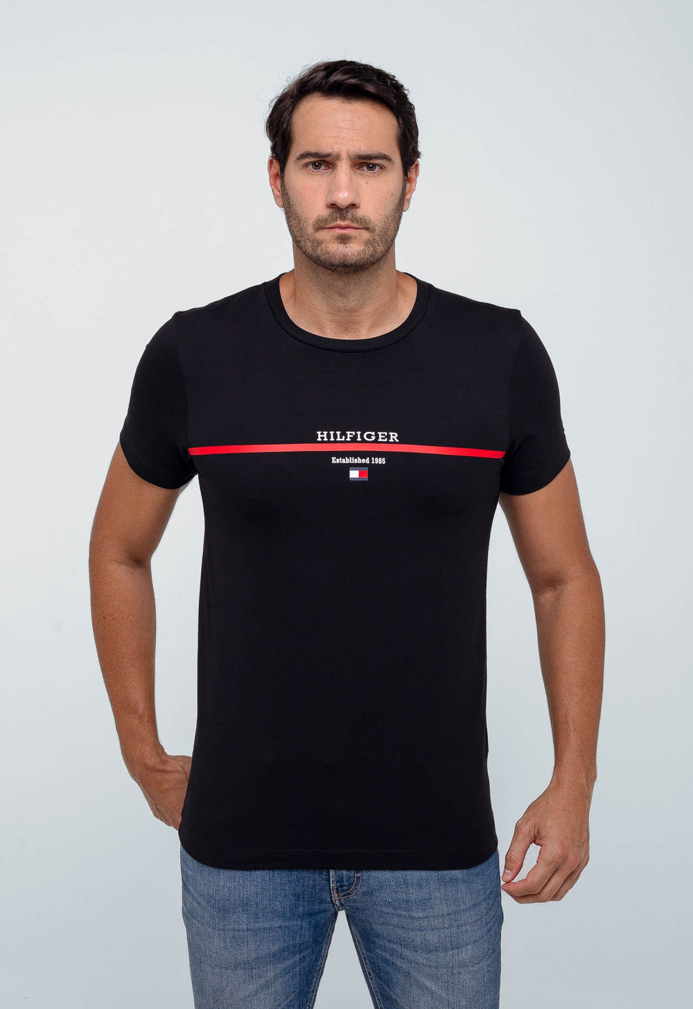 Camiseta Tommy Hilfiger Logo Central Established - Henri Store