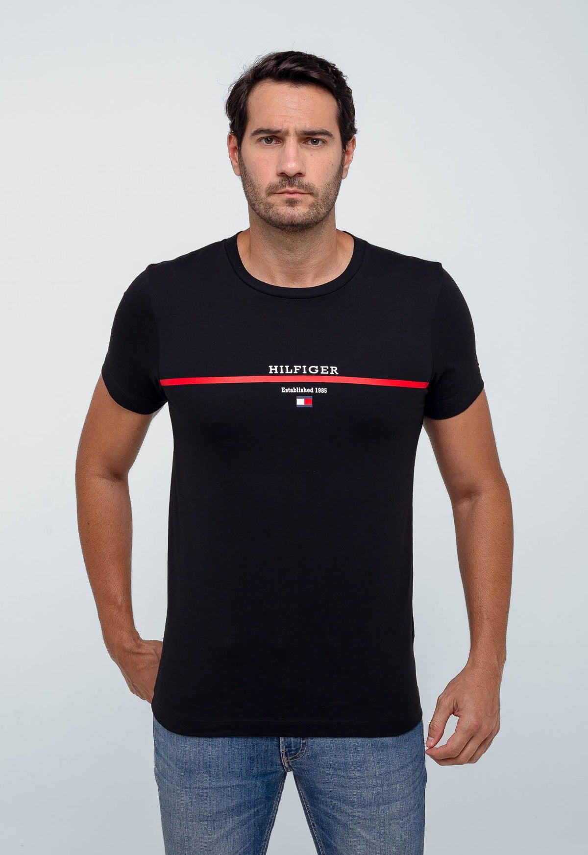 Camiseta Tommy Hilfiger Logo Central Established - Henri Store