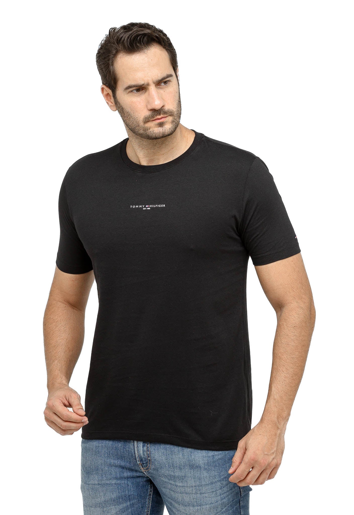 Camiseta Tommy Hilfiger Logo Central Tee - LIVE - Henri Store