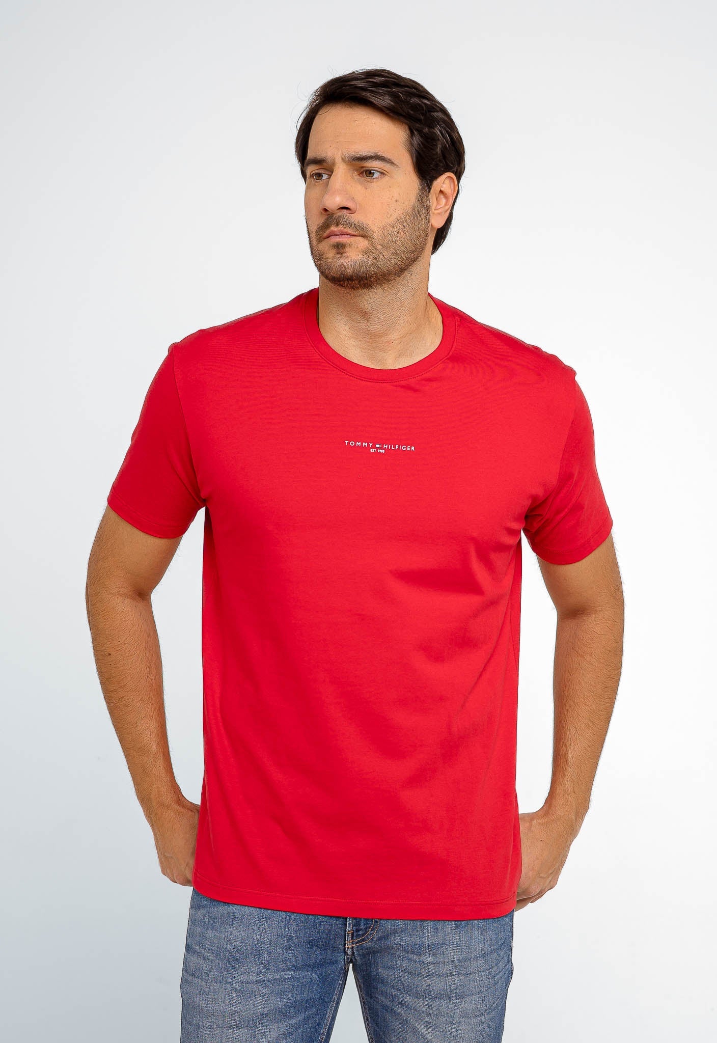 Camiseta Tommy Hilfiger Logo Central Tee - LIVE - Henri Store