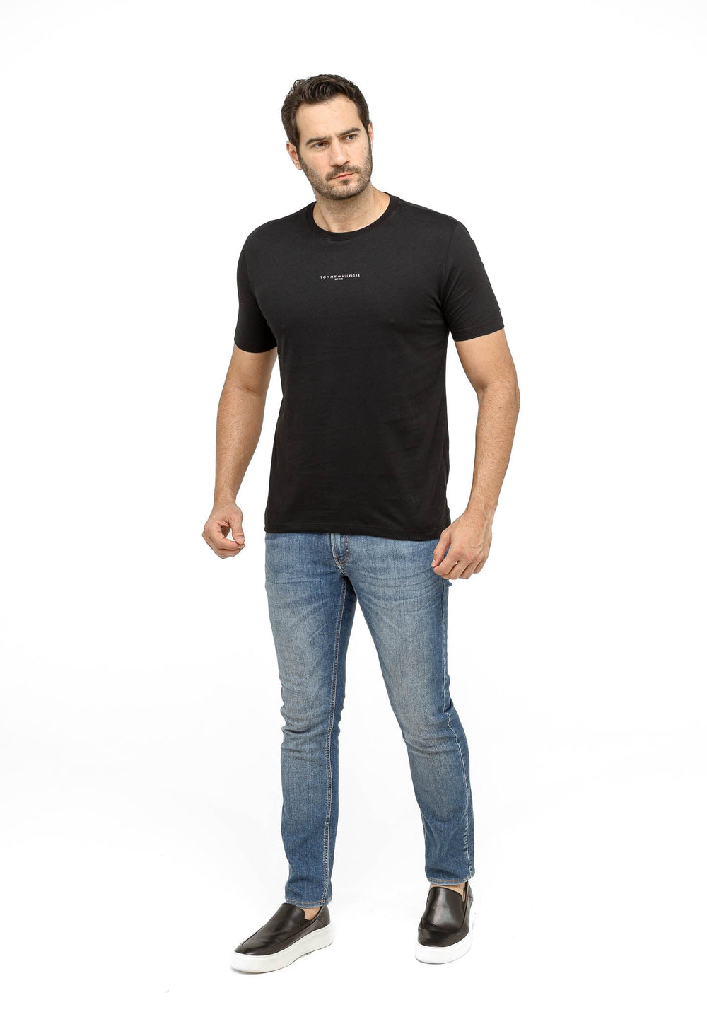Camiseta Tommy Hilfiger Logo Central Tee - LIVE - Henri Store