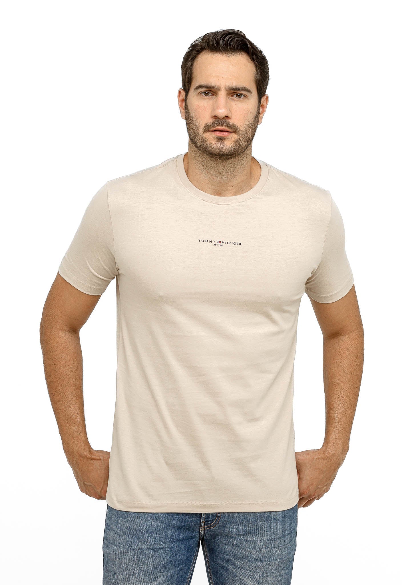 Camiseta Tommy Hilfiger Logo Central Tee - LIVE - Henri Store
