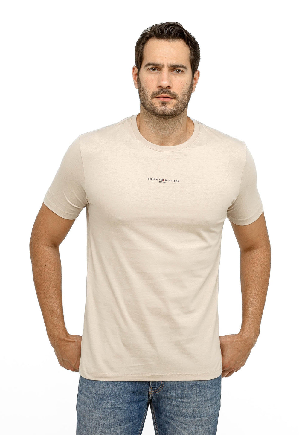 Camiseta Tommy Hilfiger Logo Central Tee - LIVE - Henri Store