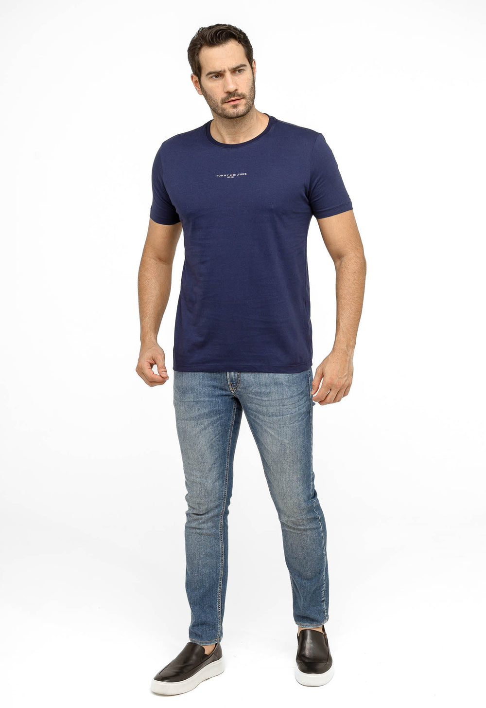 Camiseta Tommy Hilfiger Logo Central Tee - LIVE - Henri Store