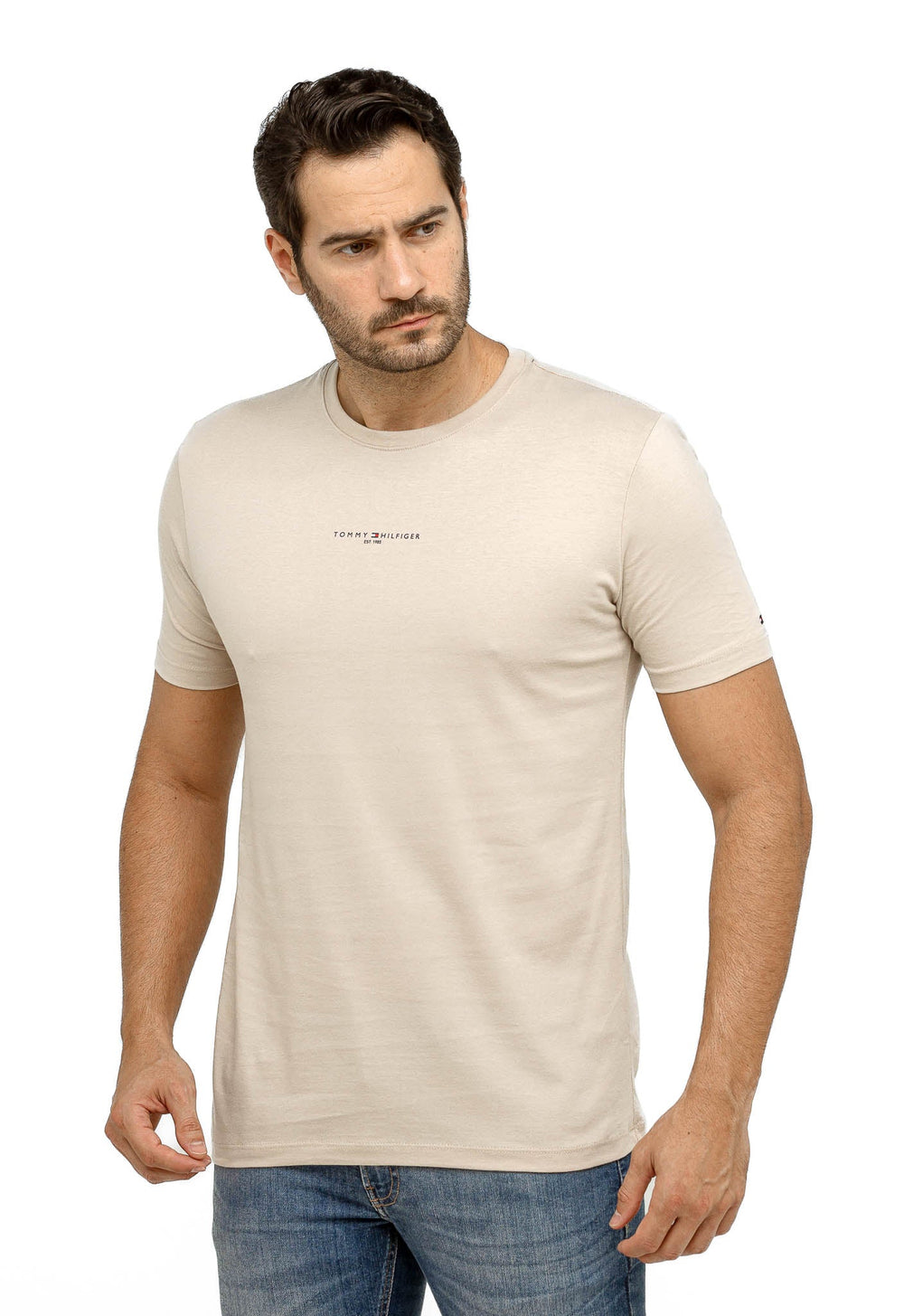 Camiseta Tommy Hilfiger Logo Central Tee - LIVE - Henri Store