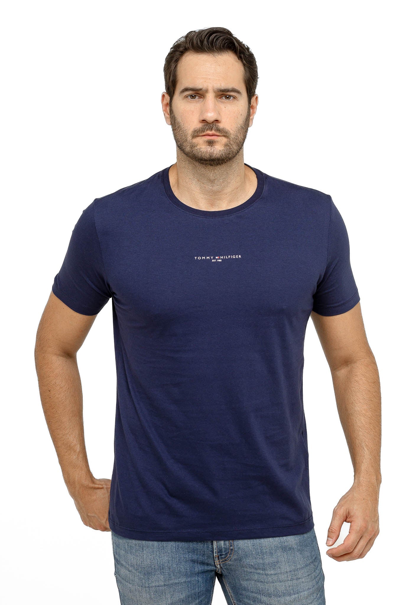 Camiseta Tommy Hilfiger Logo Central Tee - LIVE - Henri Store