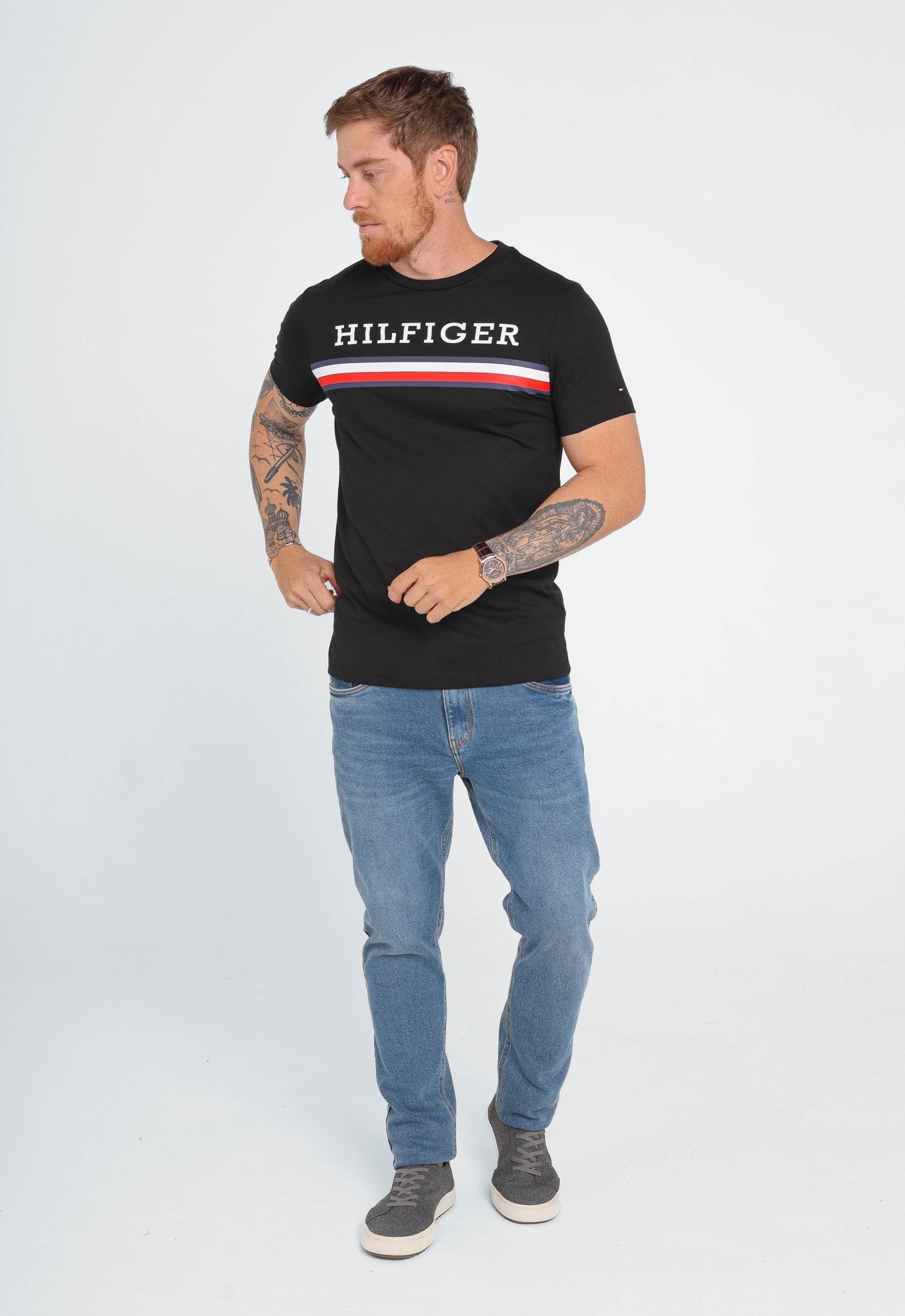 Camiseta Tommy Hilfiger Logo Centralizer - Henri Store