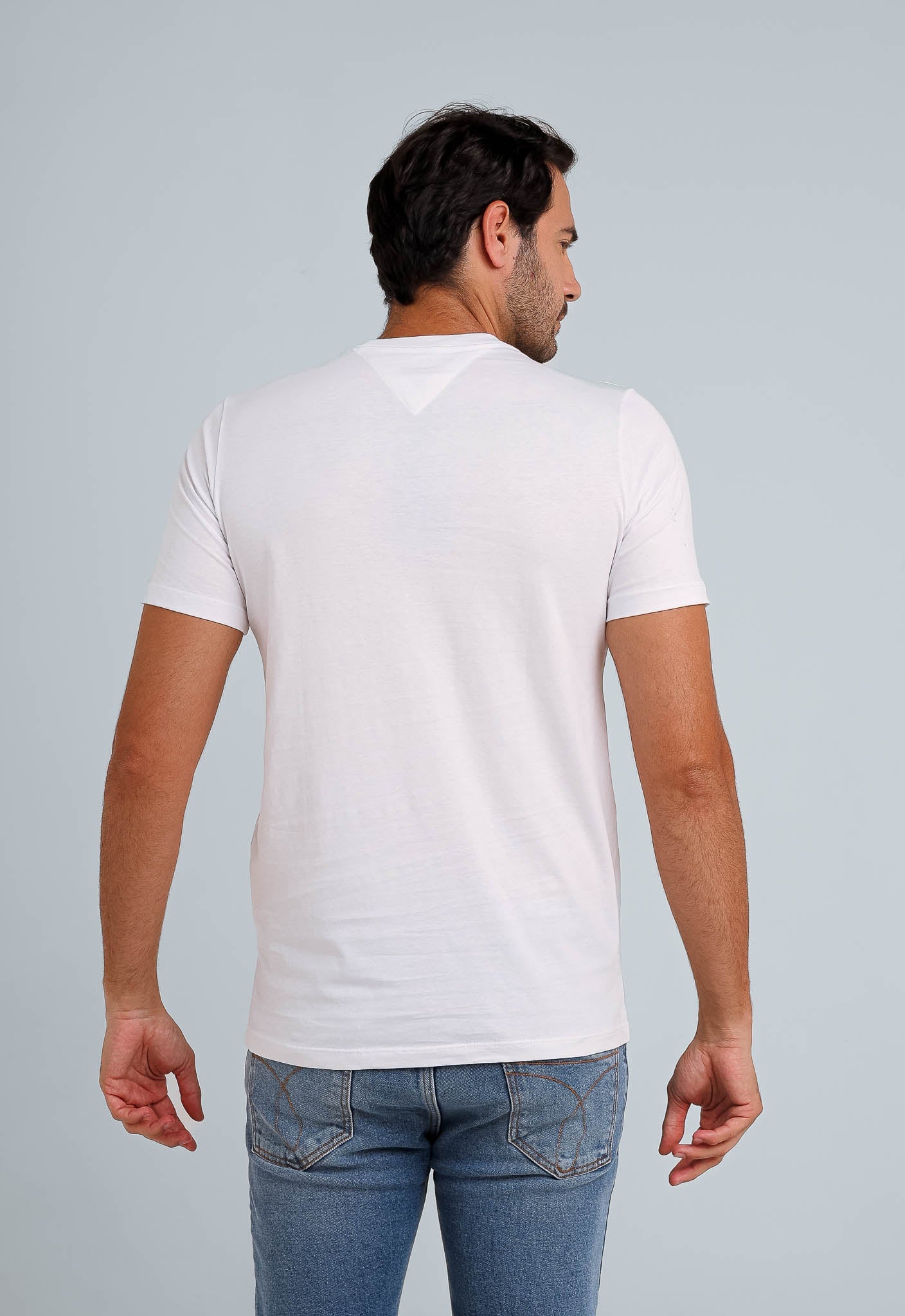 Camiseta Tommy Hilfiger Logo Faixa Colorida - Henri Store