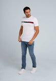 Camiseta Tommy Hilfiger Logo Faixa Colorida - Henri Store
