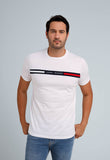 Camiseta Tommy Hilfiger Logo Faixa Colorida - Henri Store