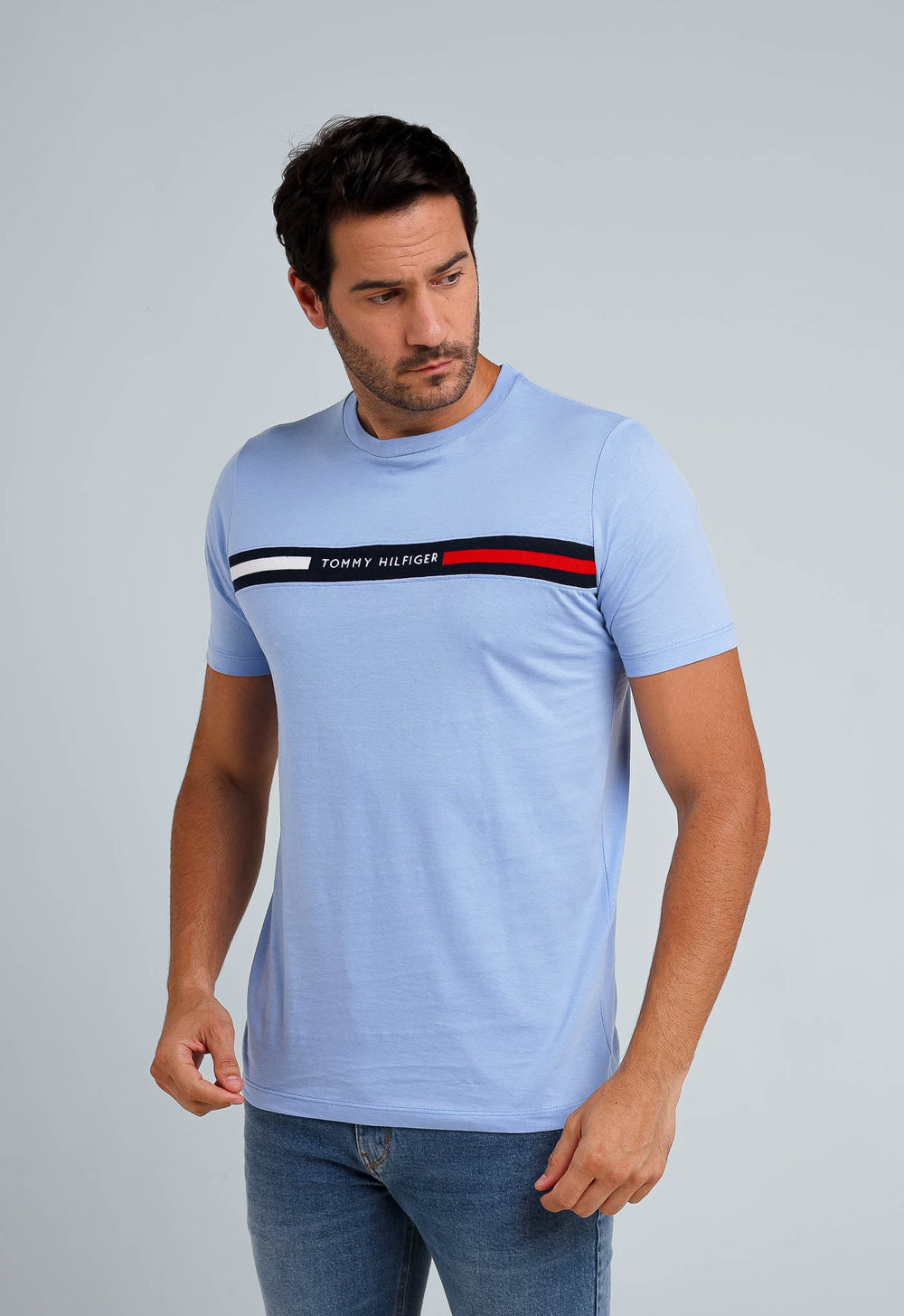 Camiseta Tommy Hilfiger Logo Faixa Colorida - Henri Store