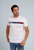 Camiseta Tommy Hilfiger Logo Faixa Colorida - Henri Store