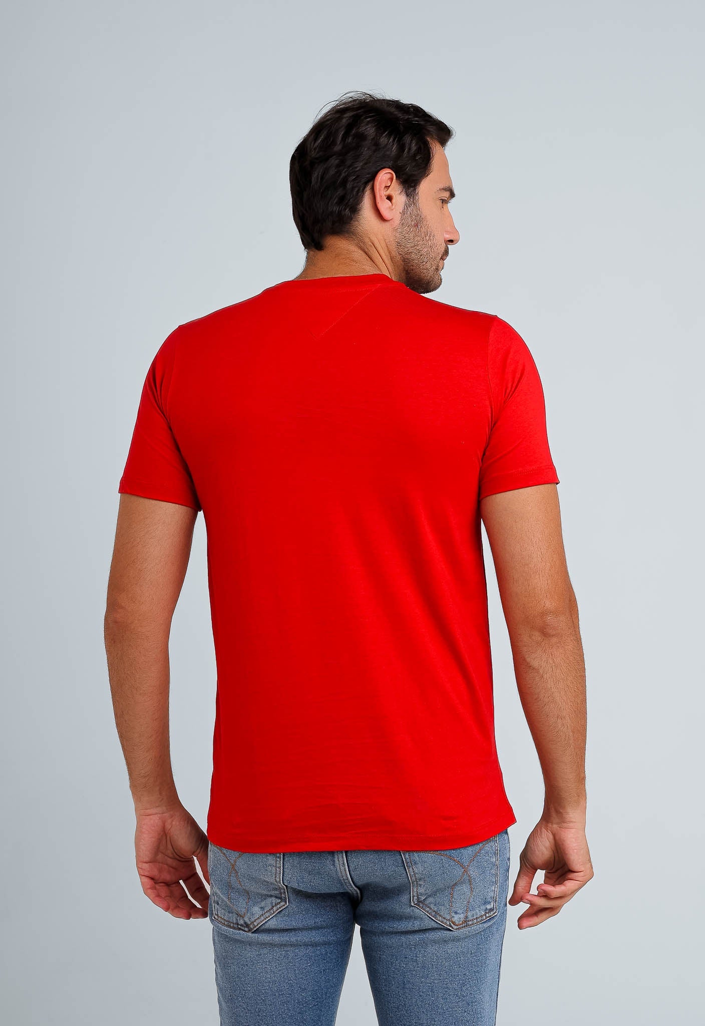 Camiseta Tommy Hilfiger Logo Faixa Colorida - Henri Store
